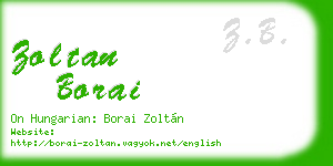 zoltan borai business card